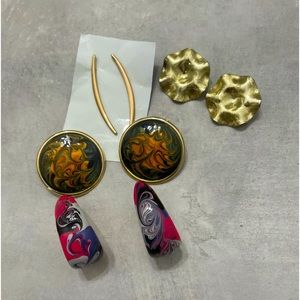 Vintage Earrings.  4 Pair